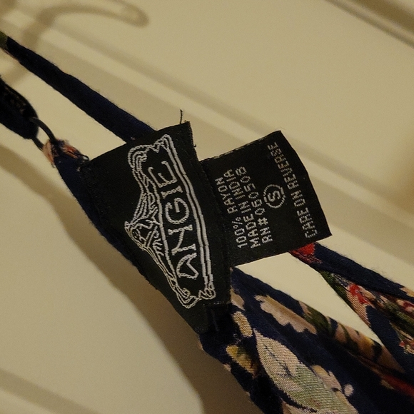 Spaghetti strap Blue Floral Dress - Picture 3 of 5